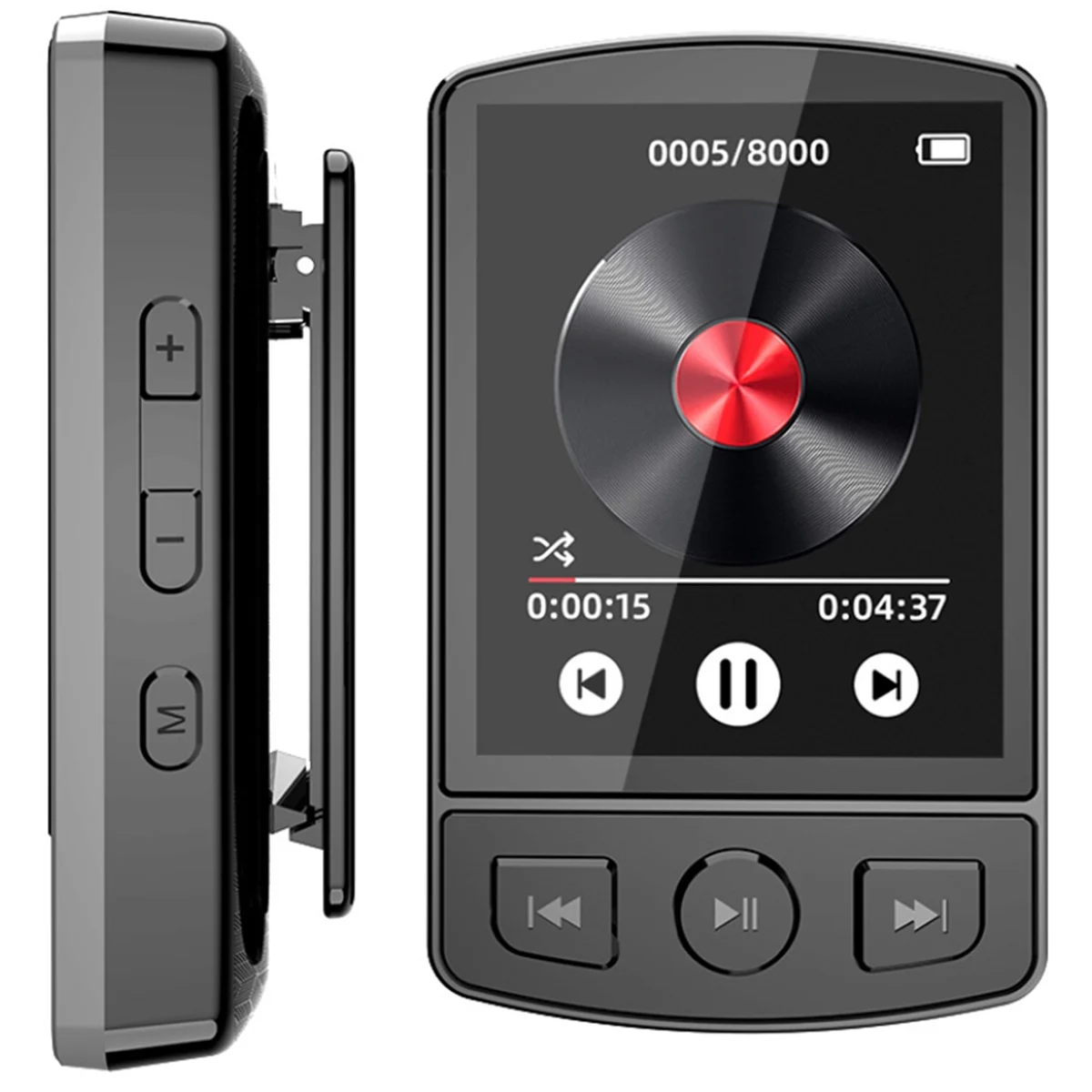 مشغل MP3 لك مشبك رياضي محمول Walkman HiFi Sound متوافق مع بلوتوث 5.0 Student Walkman شاشة 1.8 بوصة مع راديو FM