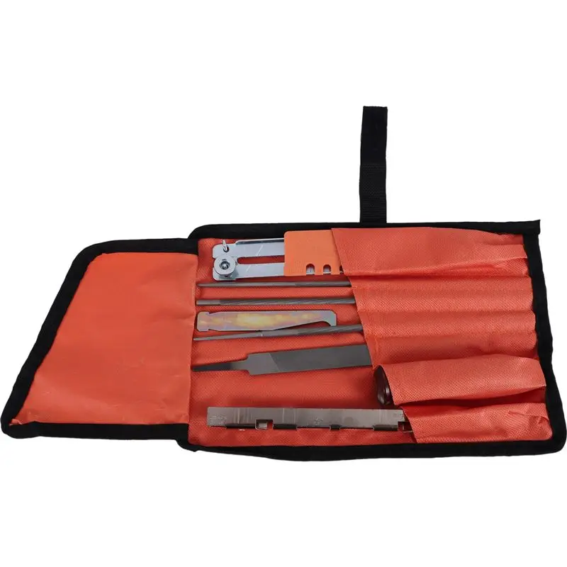 A51M-10 Piece Chain Saws Sharpening File Kit, File Kit For Sharpening Saw Chains, Contains File Sharpening Guides Depth Gauge