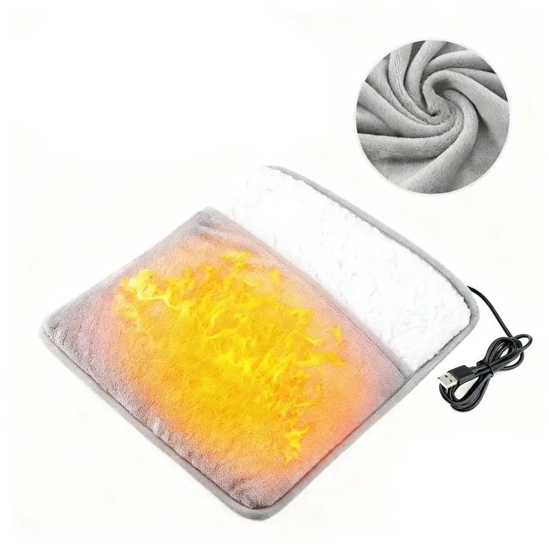 

winter Electric Foot Heating Pad USB Charging Soft Plush Washable Foot Warmer Heater Improve Sleeping Household Foot Warming Ma.