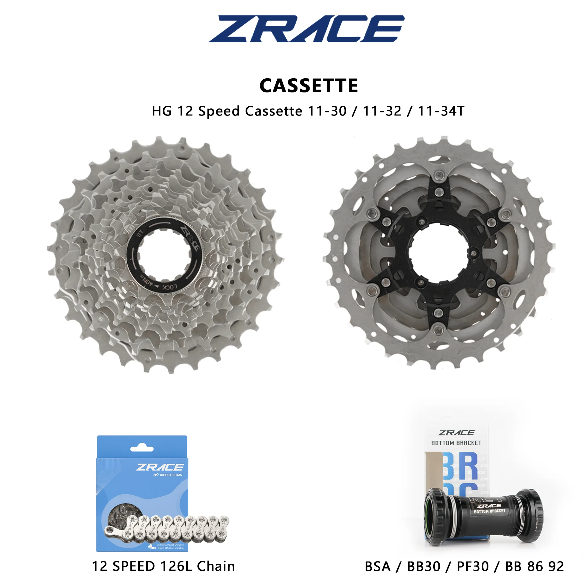 LTWOO RX Disc 2x12 Hydraulic Disc Brake Road Bike Groupset 2x12 Speed ZRACE Crankset Cassette Chain Rotor 24S Bicycle Components - view 6