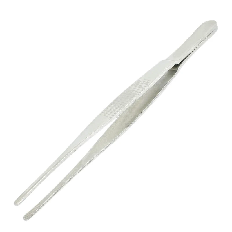 20Cm Abgewinkelt Slanted Tip Metall Gebogene Pinzette Silber Ton & 5,5 Zoll Lange Silber Ton Edelstahl Runde Spitze pinzette