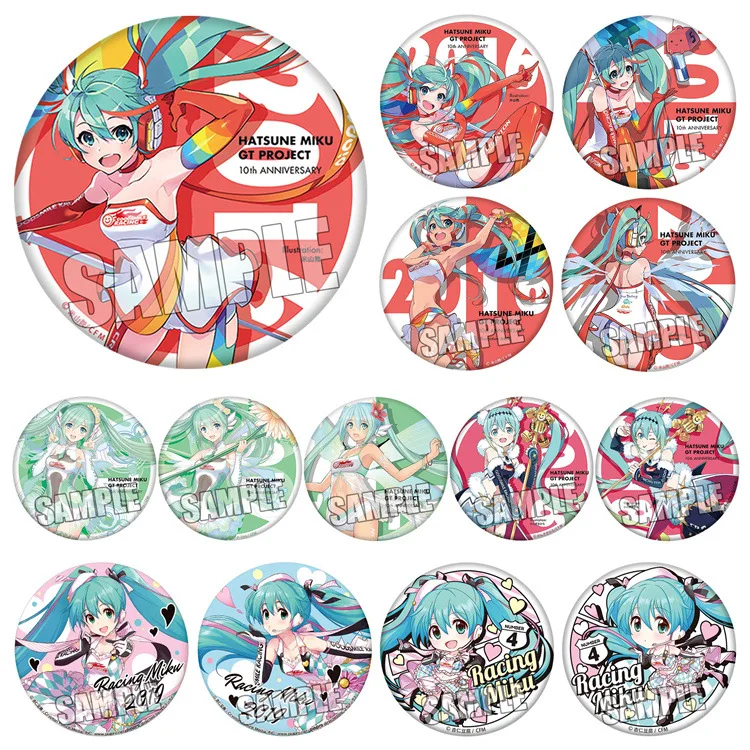 hatsune-miku-racing-badge-pin-10o-aniversario-comemorativo-colecionavel-2016-2019-f2-edicao-limitada-anime-vocaloid