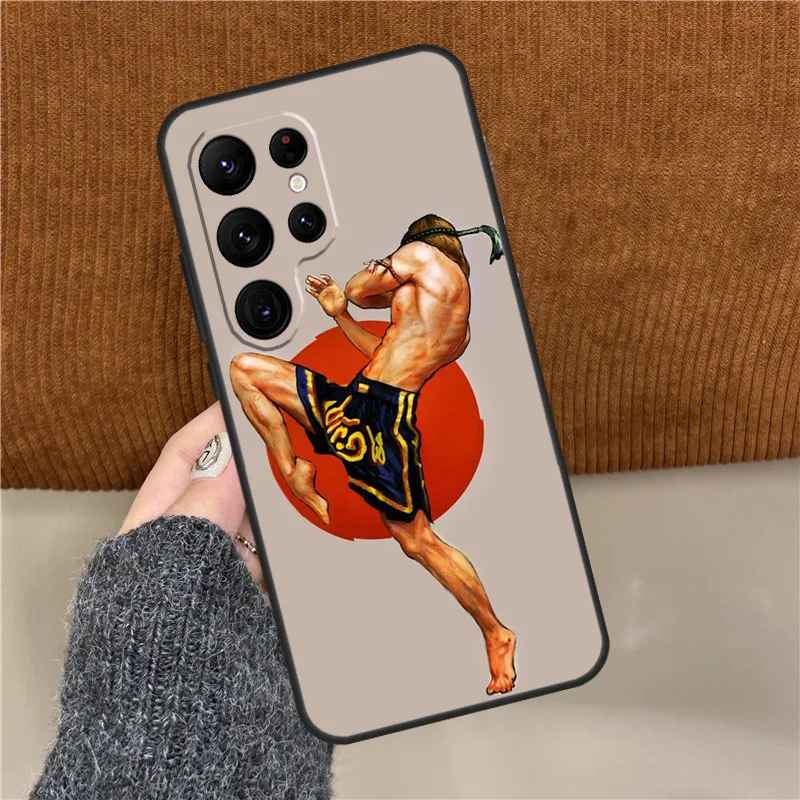 Muay Thai Kickboxing Fight Case For Samsung Galaxy S23 S22 Ultra S20 S21 FE S9 S10 Note 10 Plus Note 20 Ultra Cover