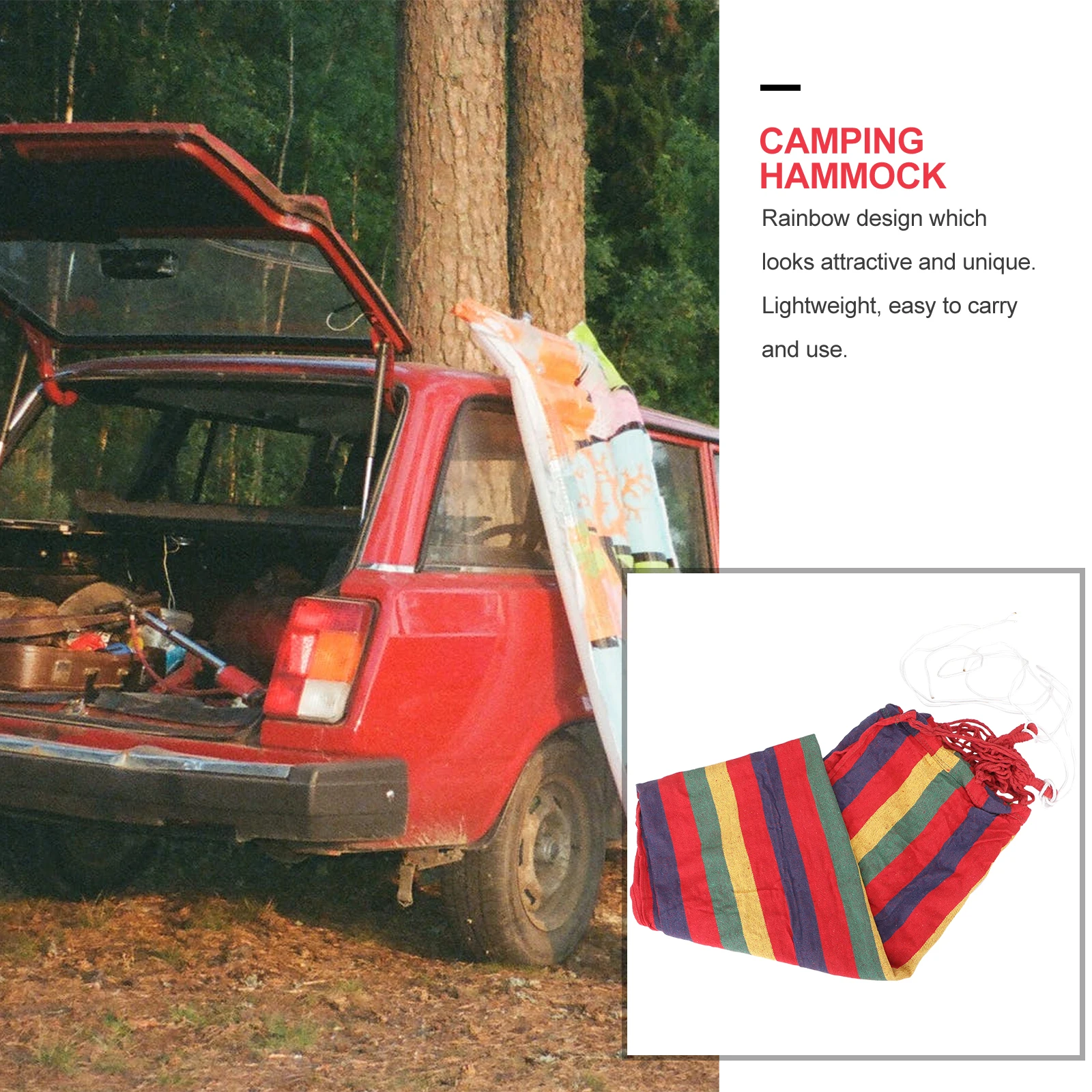 

Single Person Hammock Swing Bed Lightweight Durable Canvas Material Perfect Camping Travel Backpacking Outdoor Activities Safe