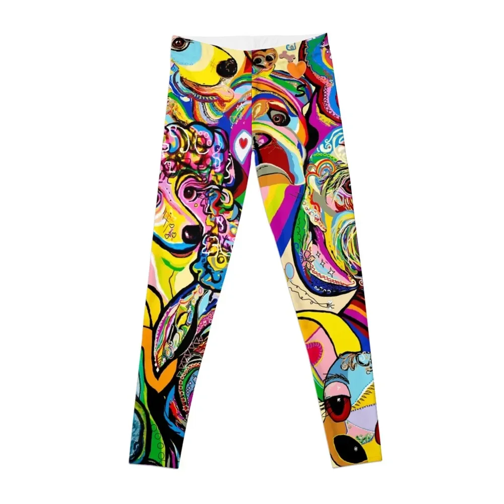 

Dogs, Dogs, DOGS! Leggings Leginsy push up sports shirts gym Womens Leggings