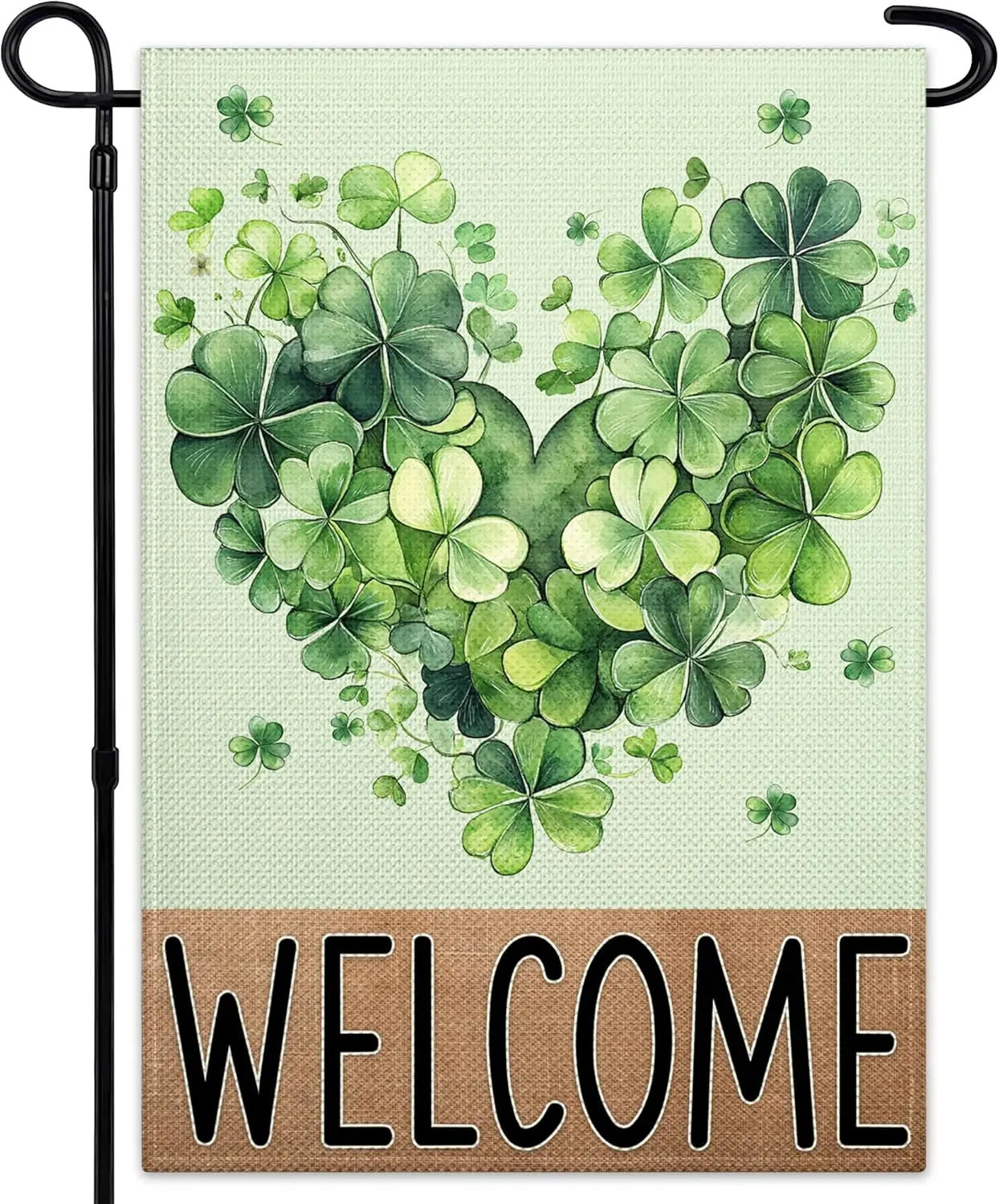 St Patrick'S Day Garden Flags for Outside 12×18 Floral Welcome Garden Flags 3 Ply Shamrocks Flag for Outdoor Yard House  MMZ