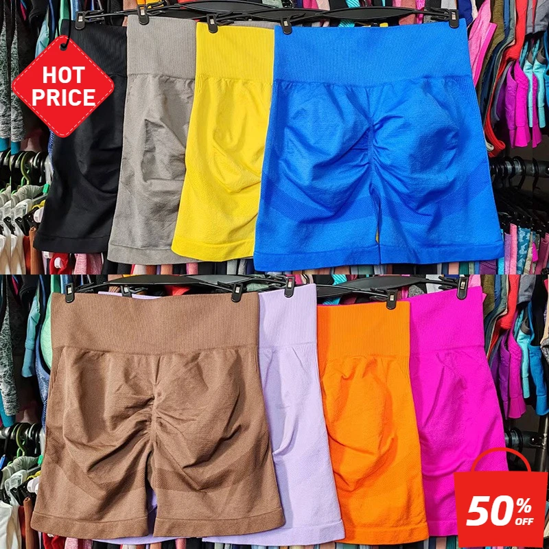 

Scrunch Butt Show Body Lines Lift Hips Yoga Booty Running Short Pants Gym Shorts Women Fitness Sports Low Ribbed Band Workout