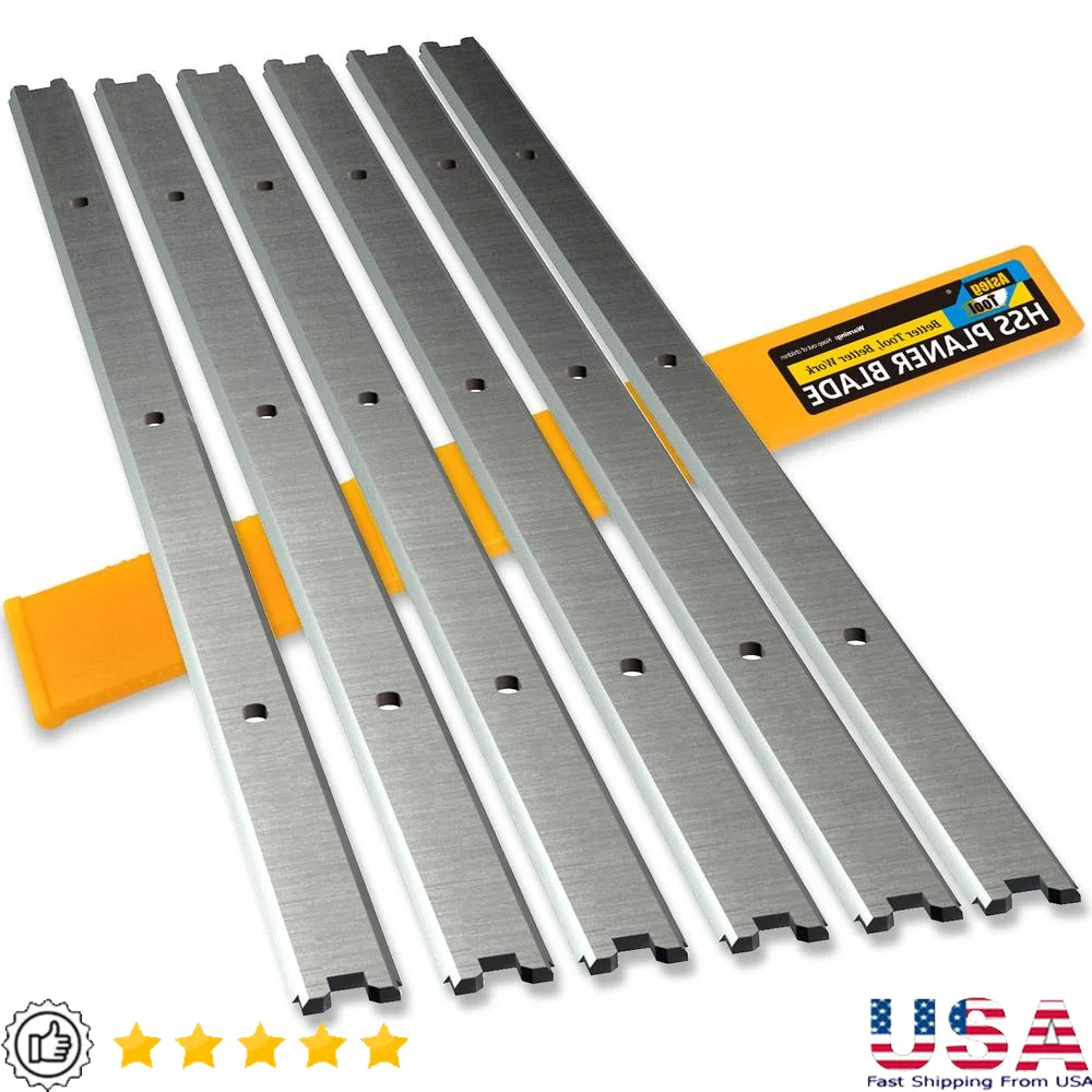 13-3/8" HSS Hobelmesser Klingen Ridgid R4330 R4331 Ersatz AC20502 6PCS Halted Hobeln W5 Hochgeschwindigkeitsstahlklingen Doppelt