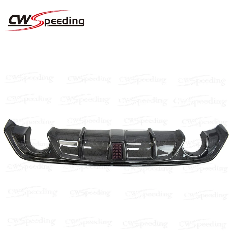 

HONEYCOMB CARBON FIBER REAR BUMPER LIP REAR DIFFUSER WITH LEADER LIGHT for INFINITI Q60