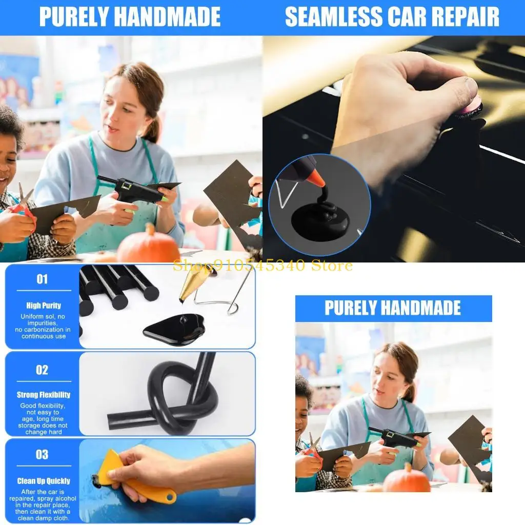 

U2JA 20PCS Black Hot Melt Sticks Car Care Dent Удаление