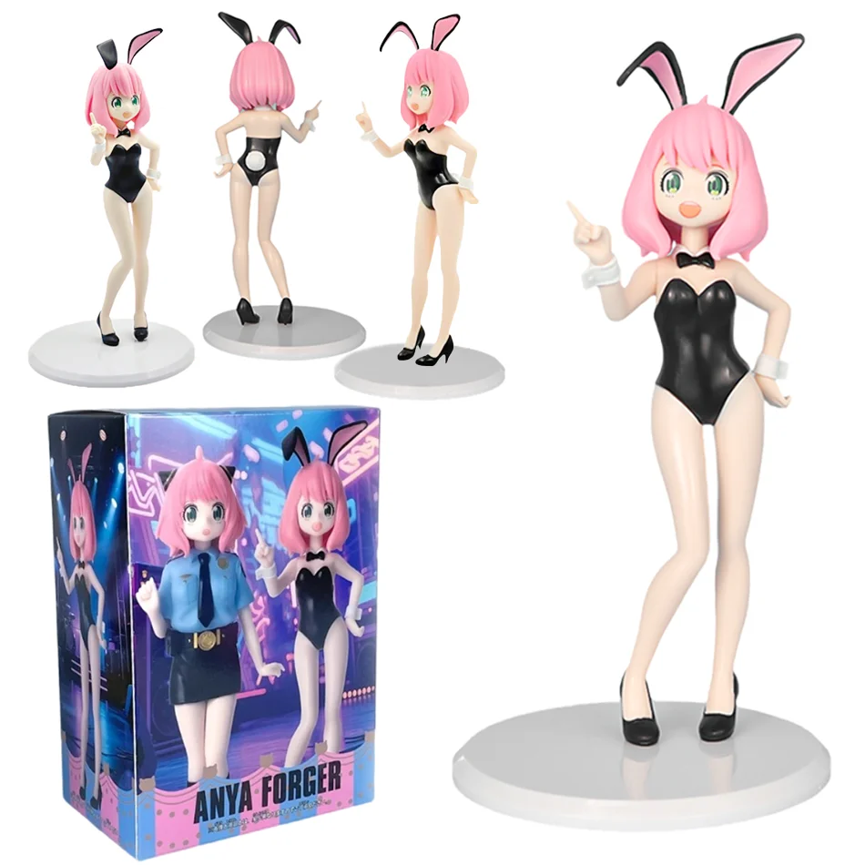 Figurine d'anime espion × famille, lapin fille, uniforme de police, Anya Forger, collection de modèles d'action, décoration de table, cadeau d'anniversaire, 19-22cm