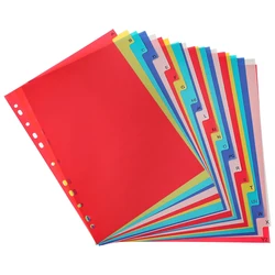 21pcs loaded binder dividers, multi-color label dividers for 3-ring binders