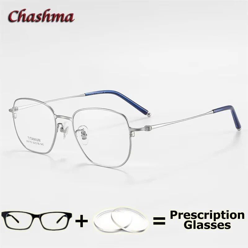 Chashma Prescription Glasses 7g Men Optical Frames Myopia Lenses Multifocal Progressive Pure Titanium Square Eyewear Spectacles