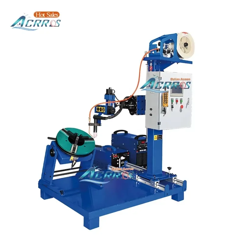 Diameter 600mm Adjustable Pipe Flange Circle Seam Automatic Welding Column Boom with Welding Positioner Turntable