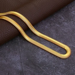 925 sterling silver plated 18K gold does not fade Fine 6MM snake bone Necklace for Men Women Fashion wedding accessories Jewelry