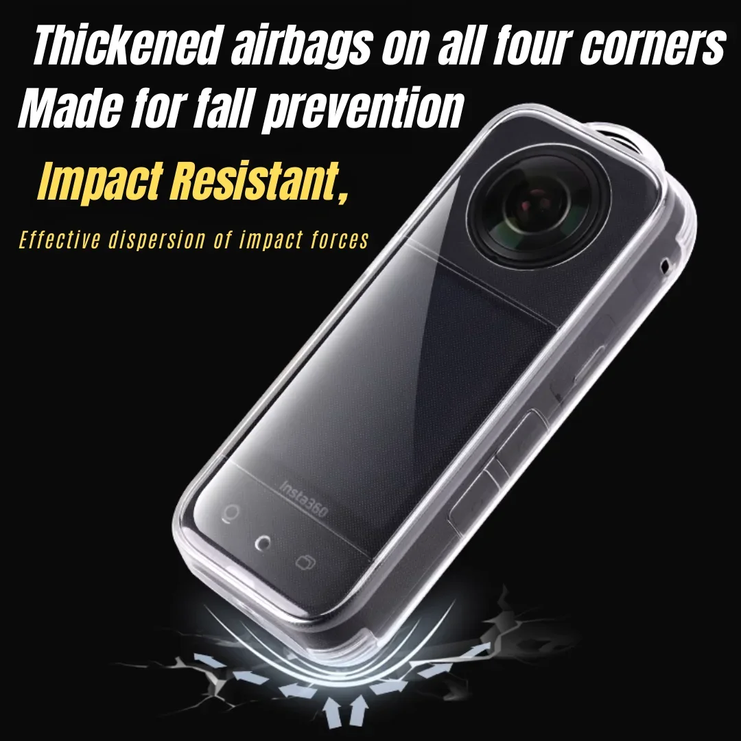 

Insta360 X3 TPU Protective Soft Case with Airbag Anti-drop Anti-Scratch All-around Protector Cover For Insta 360 X 3 Accessories
