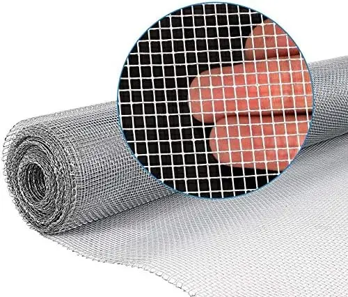 

36in x 50ft Galvanized Steel Chicken Wire Mesh Roll for Garden Fence, Plant Support, Poultry Netting