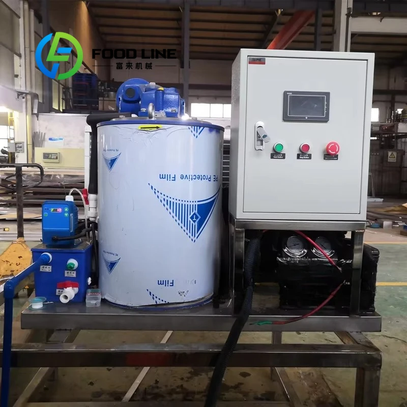 Cheap Ice Makers 2Ton/day Flake Ice Machine 2000kg Dry Ice for Fishery Fish Fresh Food Cooling