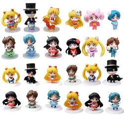 Sailor Moon Animation Game Peripheral Toys Q version Figure Model Car Desktop Decoration Sailor Moon Mercury Mars Jupiter Venus