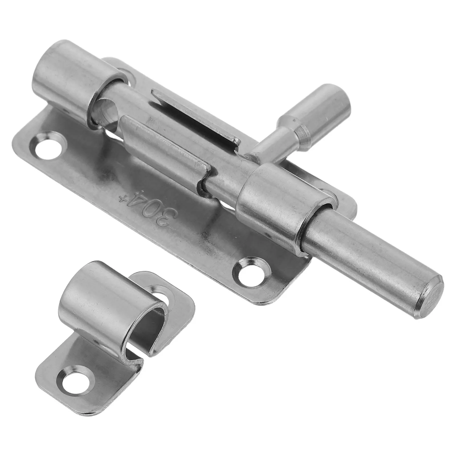 

Exposed Latch Barrel Bolts Lock Locks Anti Theft Buckle Latches Hardware for Doors Bathroom Stall Hardware Locking Silver