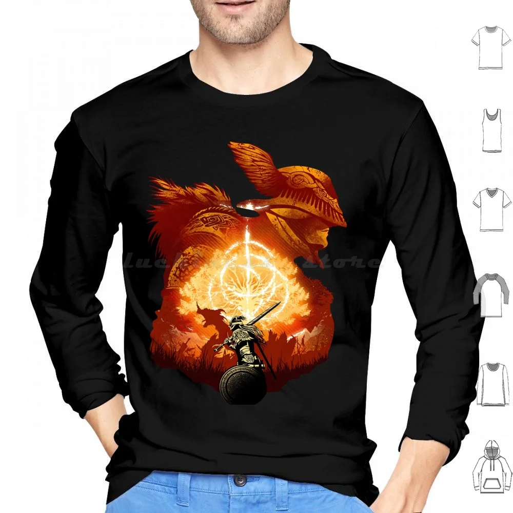 Elder Ring Elder Ring Of The Dragon Knight | Artelo Hoodie cotton Long Sleeve Elder Ring Dragon Knight Game Goty Black Net