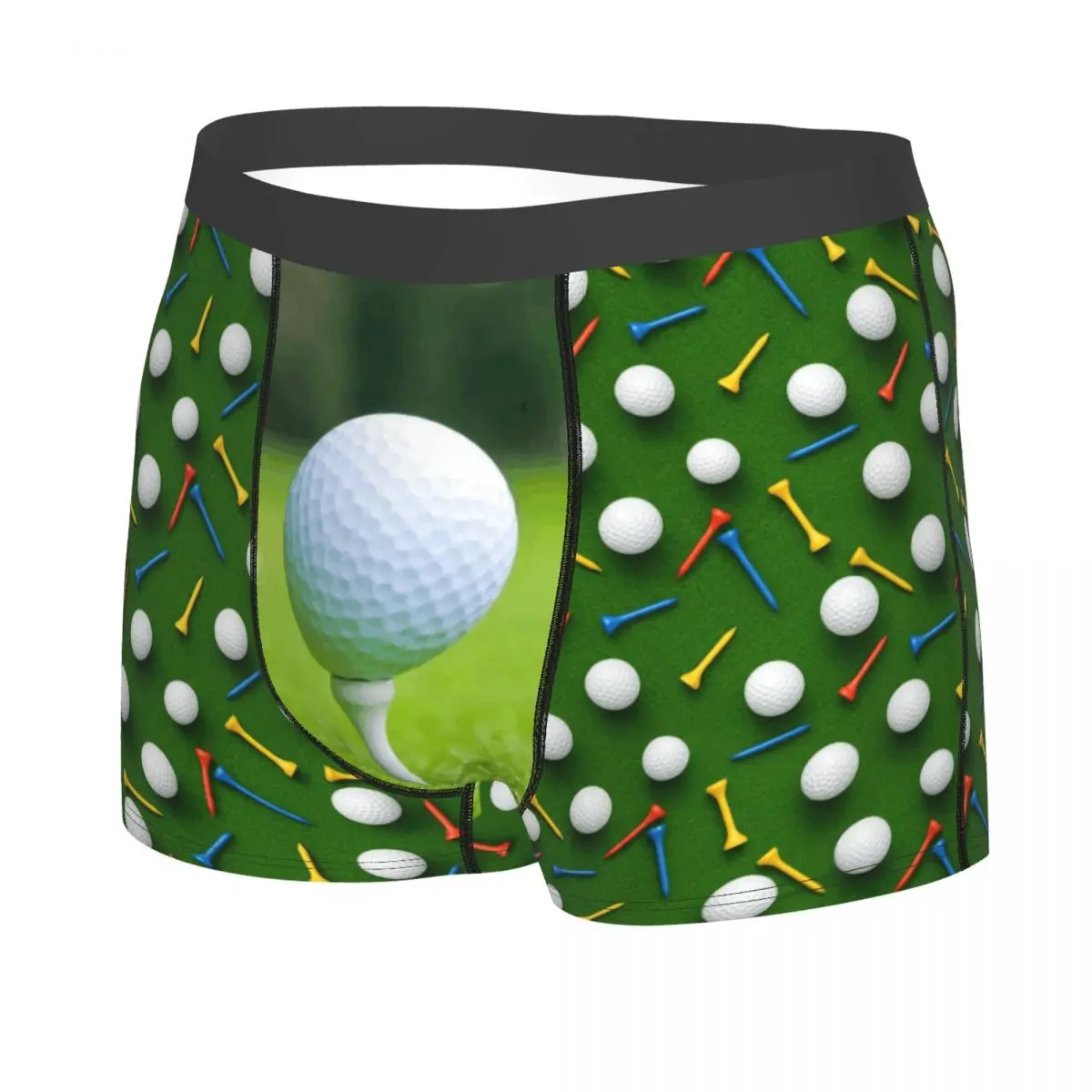 Golf Ball Tees Pattern Valentine'S Day Underwear Birthday Gift For Boyriend Boxer Briefs Shorts Panties Breathable Underpants