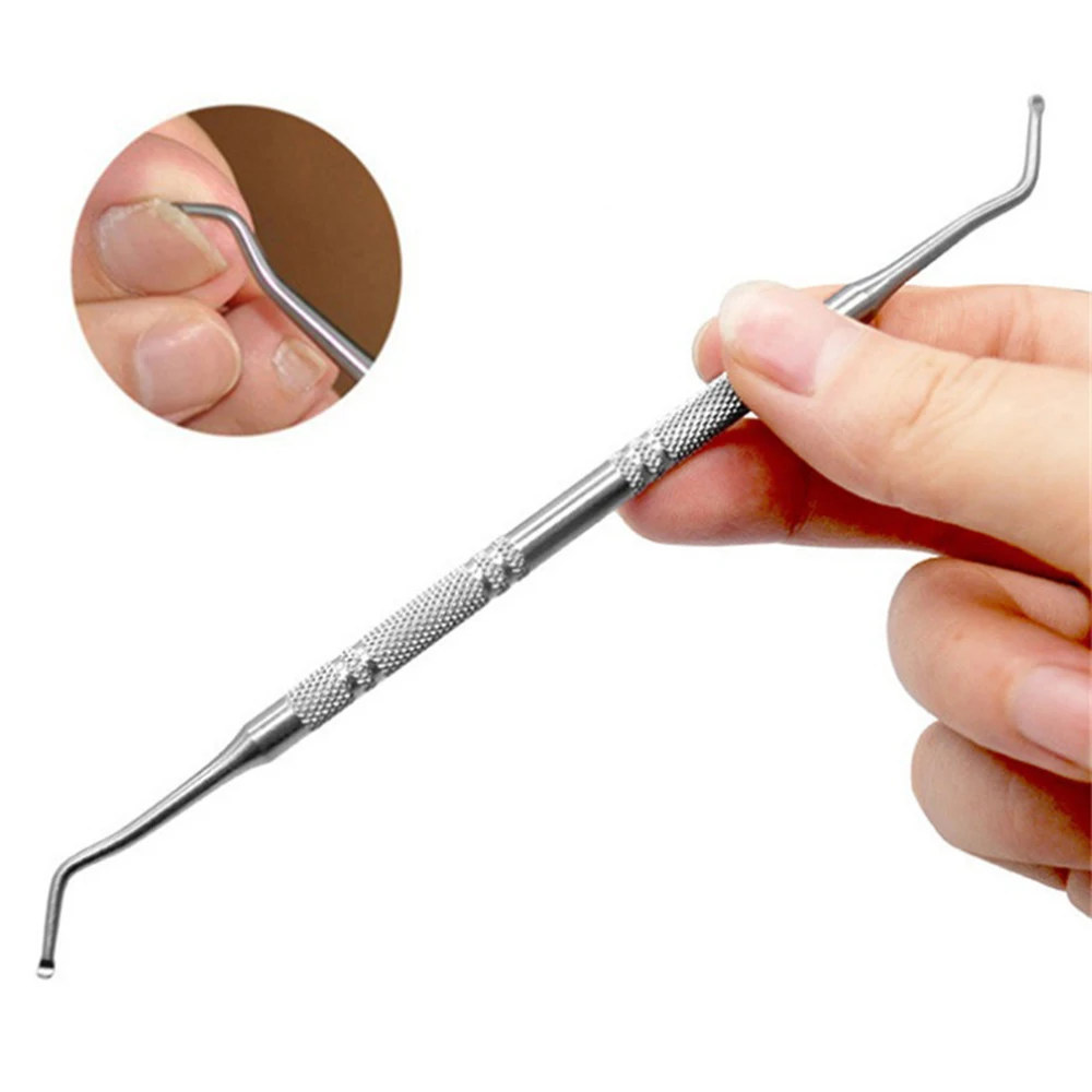 1/2/3PCS Double Ended Ingrown Toe Correction Files Stainless Steel Toe Nail Care Manicure Pedicure Toenails Clean Foot Tools