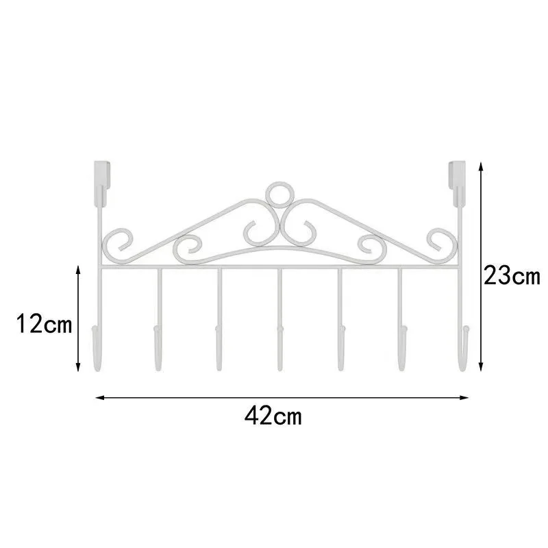 Cheap Door Hooks, Towel Holder for Bathroom, Hot Selling Kitchen Over the Door Hanger 7 Hooks