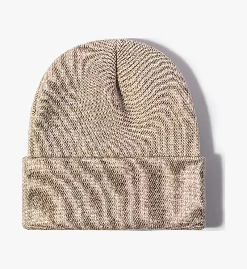 Angepasst Gedruckt Logo Männer Warm Halten Bördeln Kalte Hüte Frauen Outdoor-Mode Vielseitig Einfarbig Einfache Gestrickte Kappen – Detail 24
