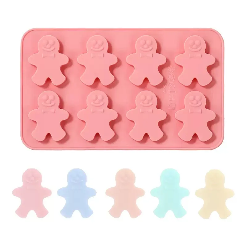Gingerbread Man‌ Silicone Cake Mold Ice Cube Tray Jelly Chocolate Molds Candy Merry Christmas Cake Mould