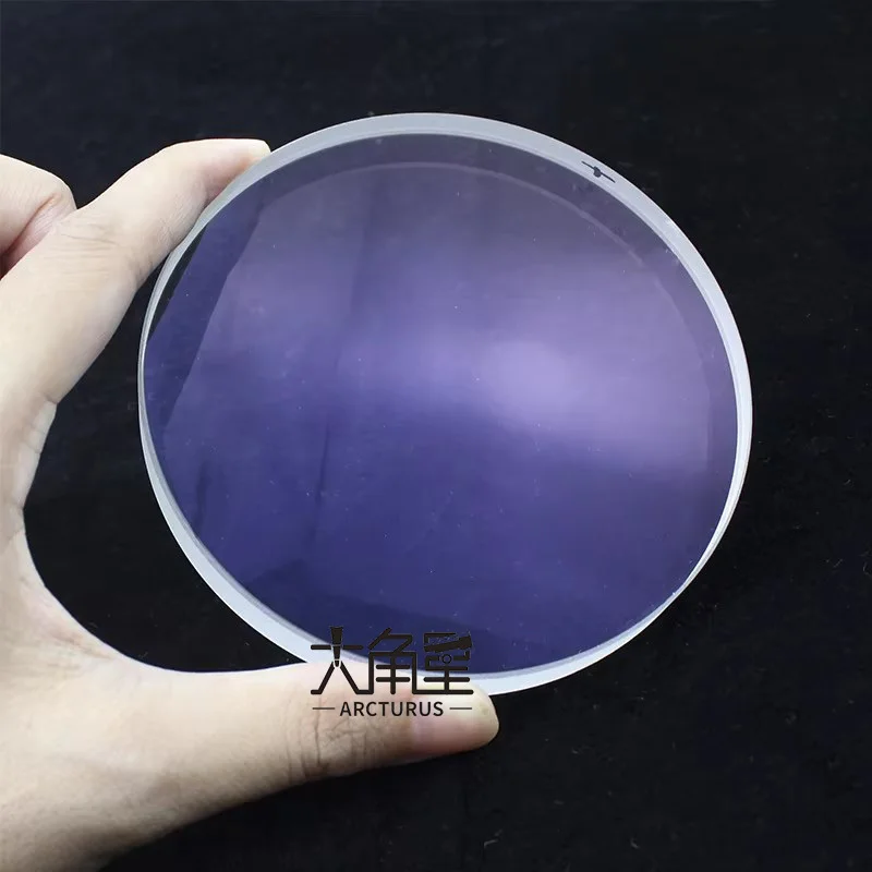 Objectif de réfraction D90F900 à film bleu, lentille en verre pour télescope astronomique, achromatique à double séparation