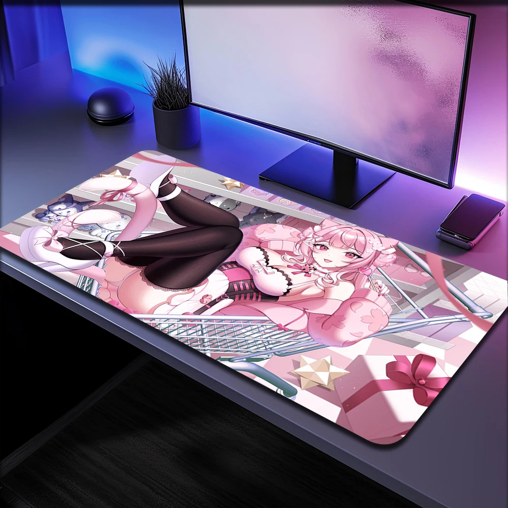 Kawaii Mousepad Office Extend Locking Edge Large Mouse Pad 100x50cm Mouse Mat Rubber Desk Mat Cute Locking Edge Keyboard Pad