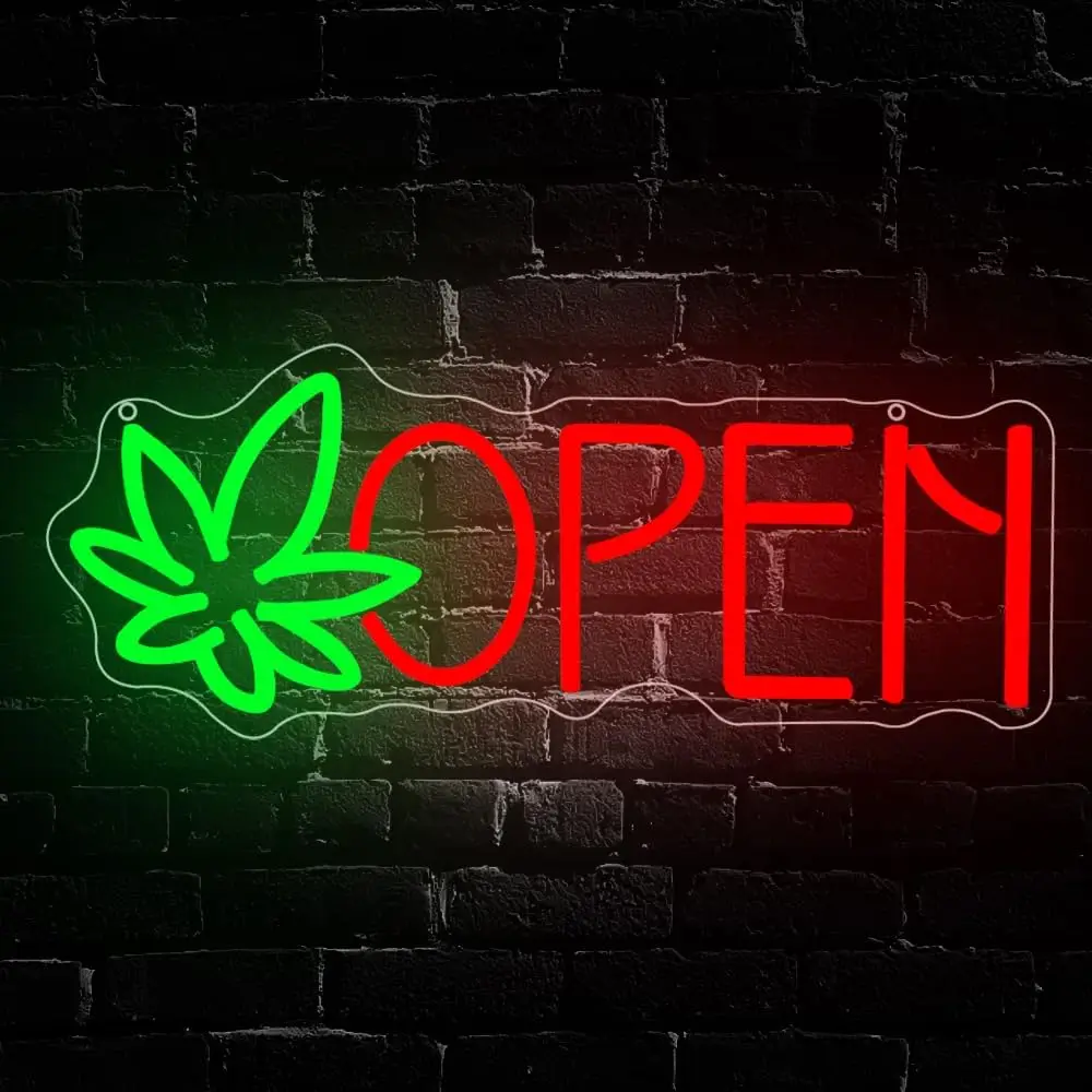 

Green Leaf Neon Sign USB Dimmable Open LED Light for Bar Home Beer Bar Pub Night Club Party Decoration personnalisé Gift