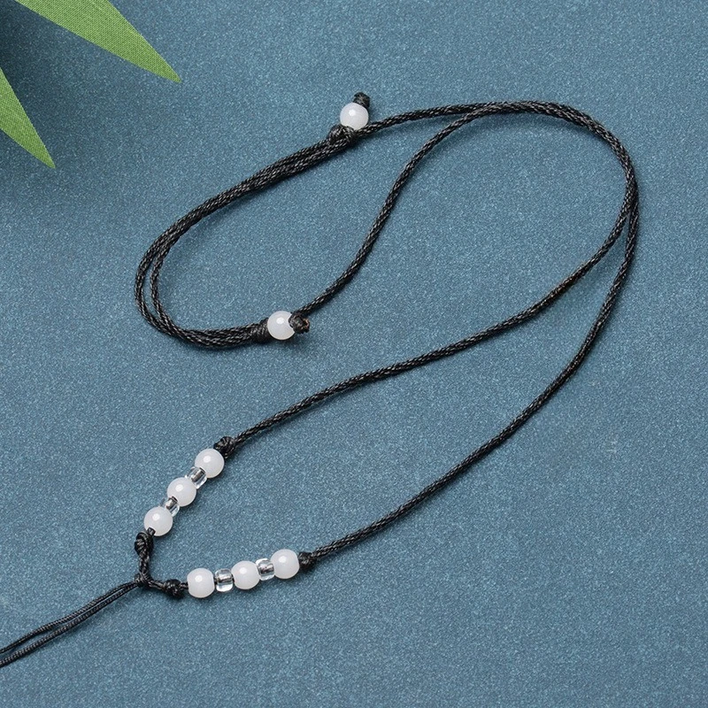 20 قطعة قابل للتعديل حبل المختنق للجنسين بوهو سلسلة بدلاية قلادة ل العقيق الخرز الأحجار الكريمة والمجوهرات