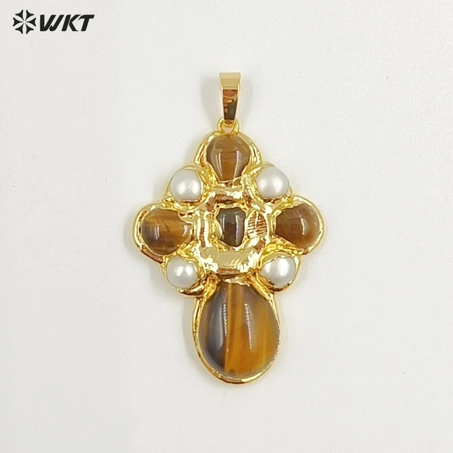 

WT-JP384 New Style Elegant Advanced Sense Pearl Shell Pendant With 18k Gold Plated For Girls As Anniversary Gifts