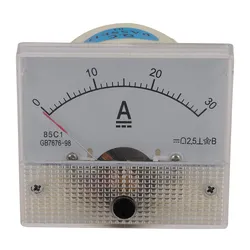 85C1-A Dc Analog Ampere Meter Panel Meter Gauge 30A Amp Gauge Current Mechanical Ammeters