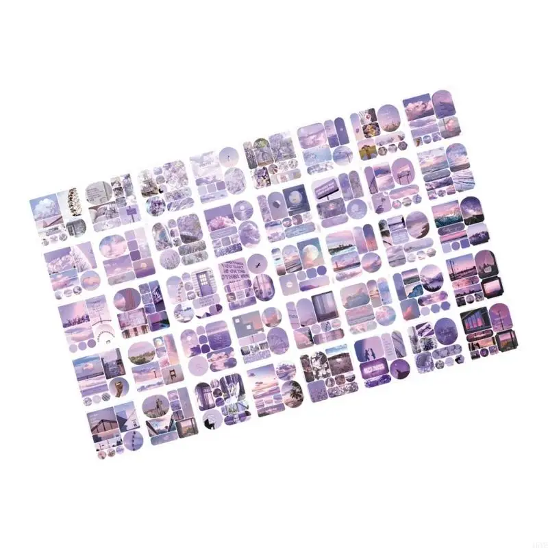  Journal Decorating Stickers Book with Ready-to-Arrange Paper Shapes for Layered Page, Travel Note, and Handmade Cards