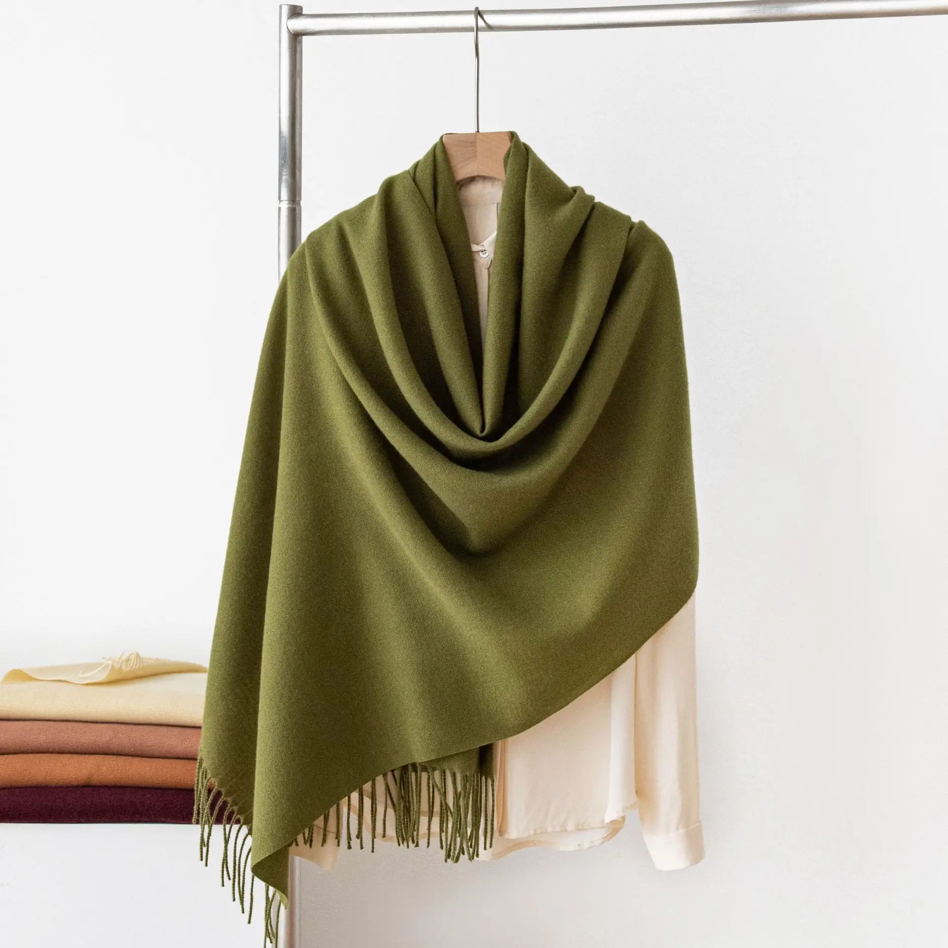 شال الرقبة المألوف فو الكشمير وشاح الشتاء وشاح عارضة وشاح عصري لركوب الدراجات في الهواء الطلق السفر في الهواء الطلق المألوف #6