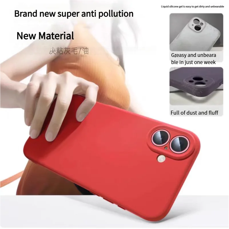 Original Liquid Silicone For Magsafe Magnetic Case For iPhone 17 Air 16 Plus 15 14 13 12 Pro Max 11 16E X XS XR Matte Soft Cover - náhled 3