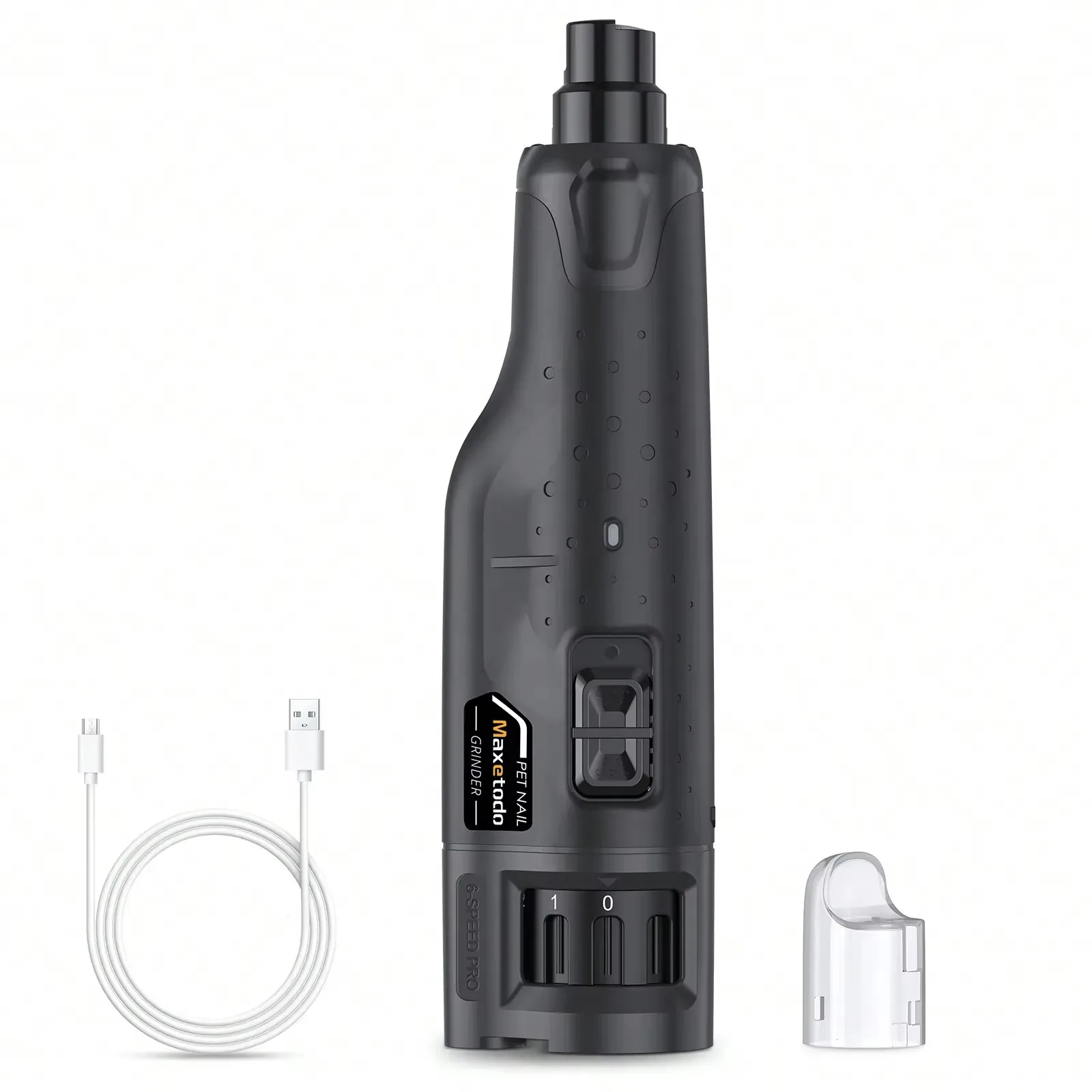 

Pet Dog Nail Grinder Ultra-low Noise 6 Speeds USB Rechargeable Electric Dog Nail Trimmer 2 LED Lights for Medium Small Dogs