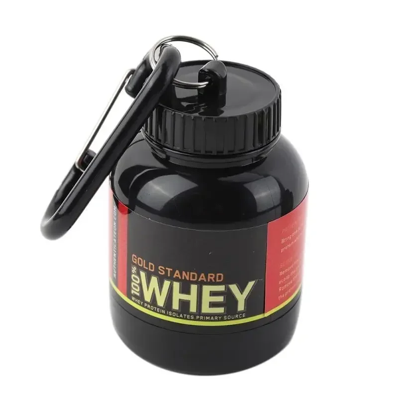 Portable Protein Powder Bottle With Whey Keychain Health Funnel Medicine Box Small Water Cup Outdoor Camping Container