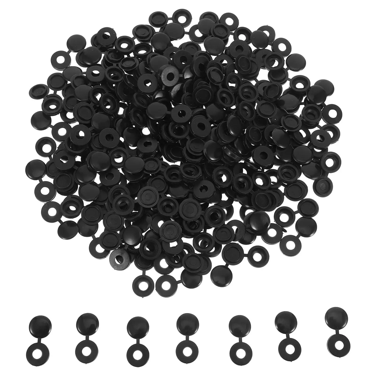 200Pcs Plastic Screw Caps Covers 5.3mm Black Decorative Hole Plugs for Furniture Screw Head Protection Cabinet Cupboard Wardrobe - view 6