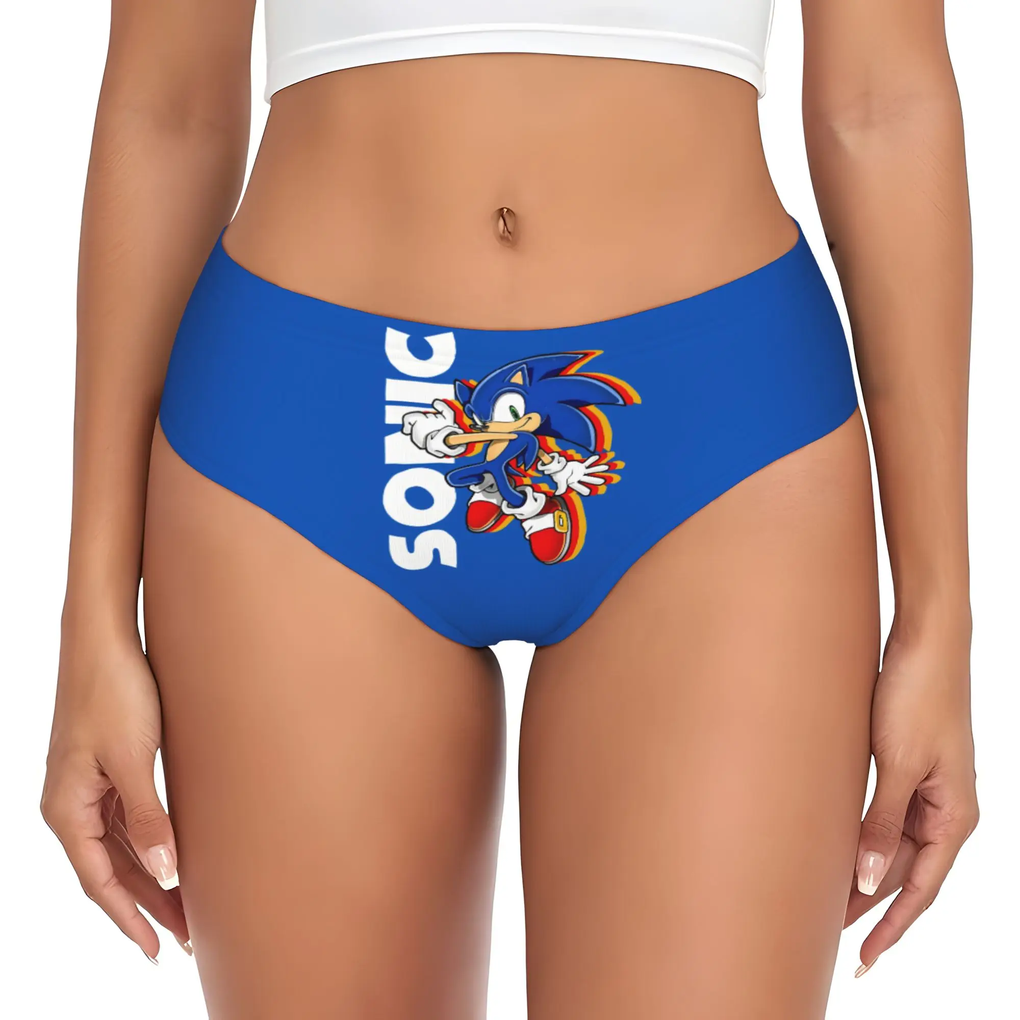 

Custom Soniced Briefs Underwear Women Breathable Stretch Hedgehog Game Panties