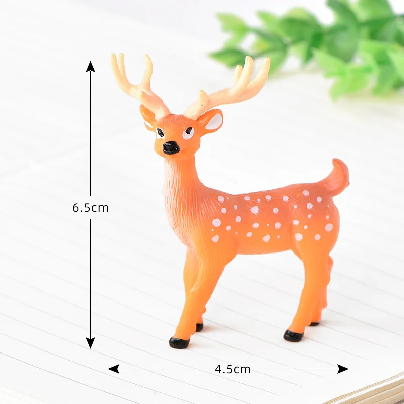 3 Pcs Set Wholesale Deer Family Ornament Micro-landscape Ornament Sika Deer Gardening Plant Ornament Plastic PVC Accessories