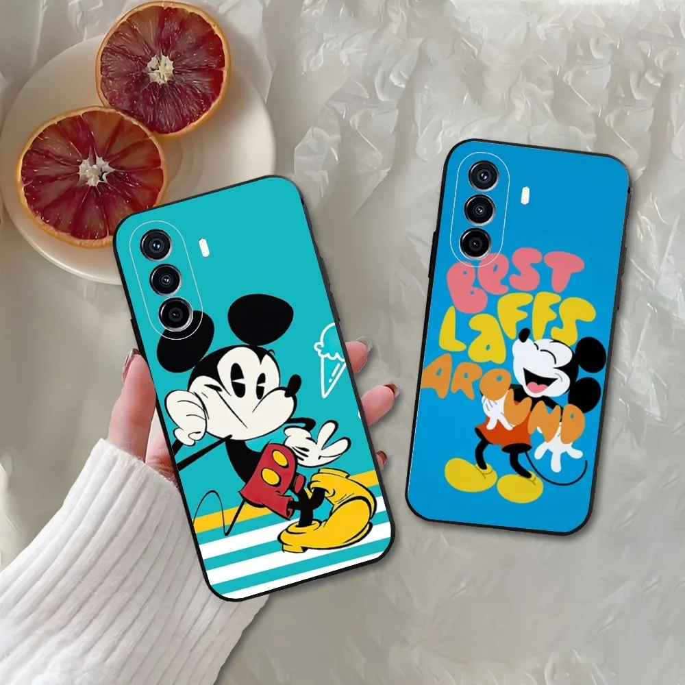 Cute D-disney M-mickey Phone Case For Huawei Mate P10 P20 P30 P40 P50 Smart Z Honor 50 60 70 Pro Lite Black Case