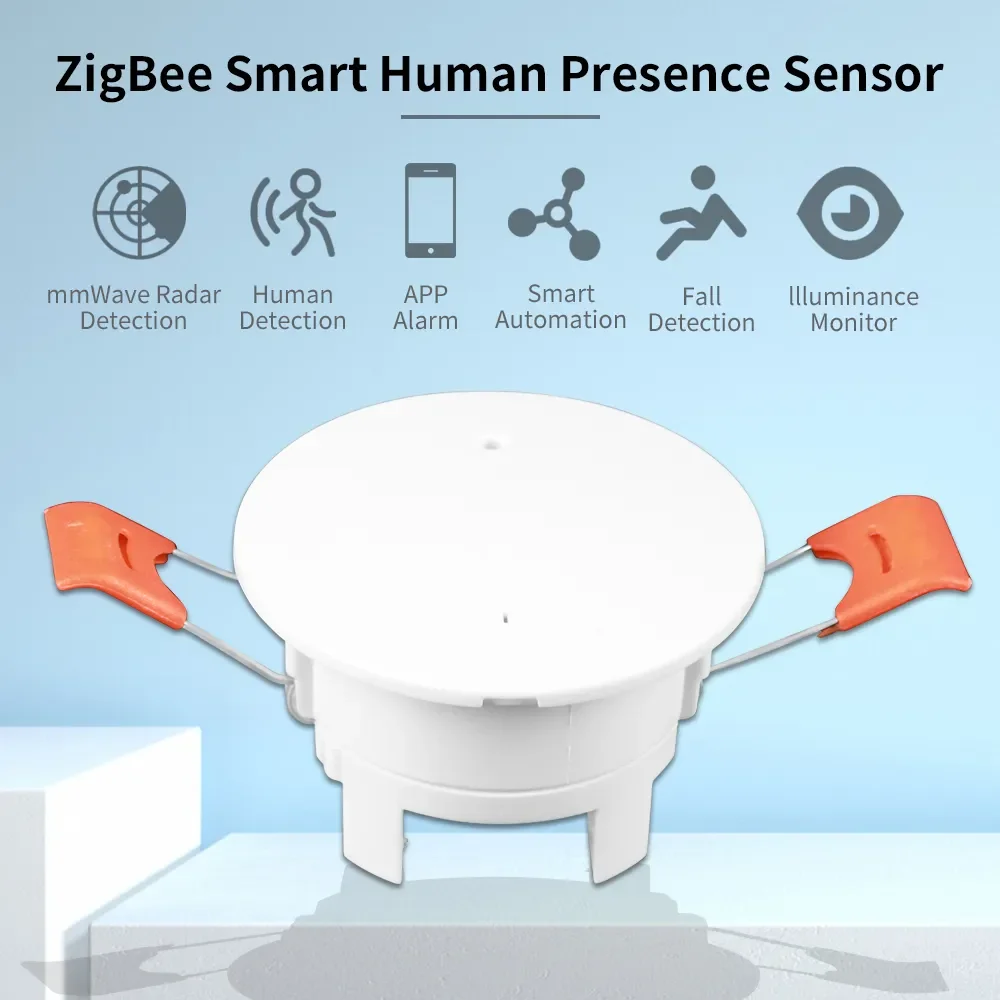 ZigBee Tuya Human Presence Motion Sensor Luminance/Distance Detection Body Motion PIR Sensor Google Home Alexa 110/220V