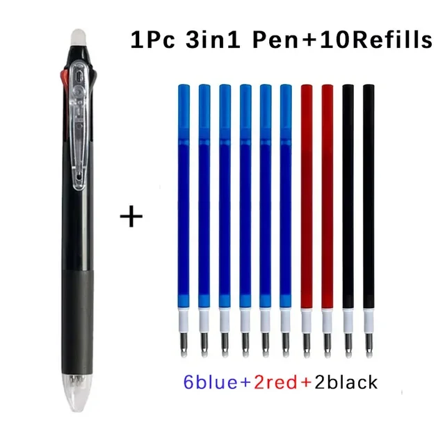 3-in-1 Erasable Gel Pen Set (0.5mm) image