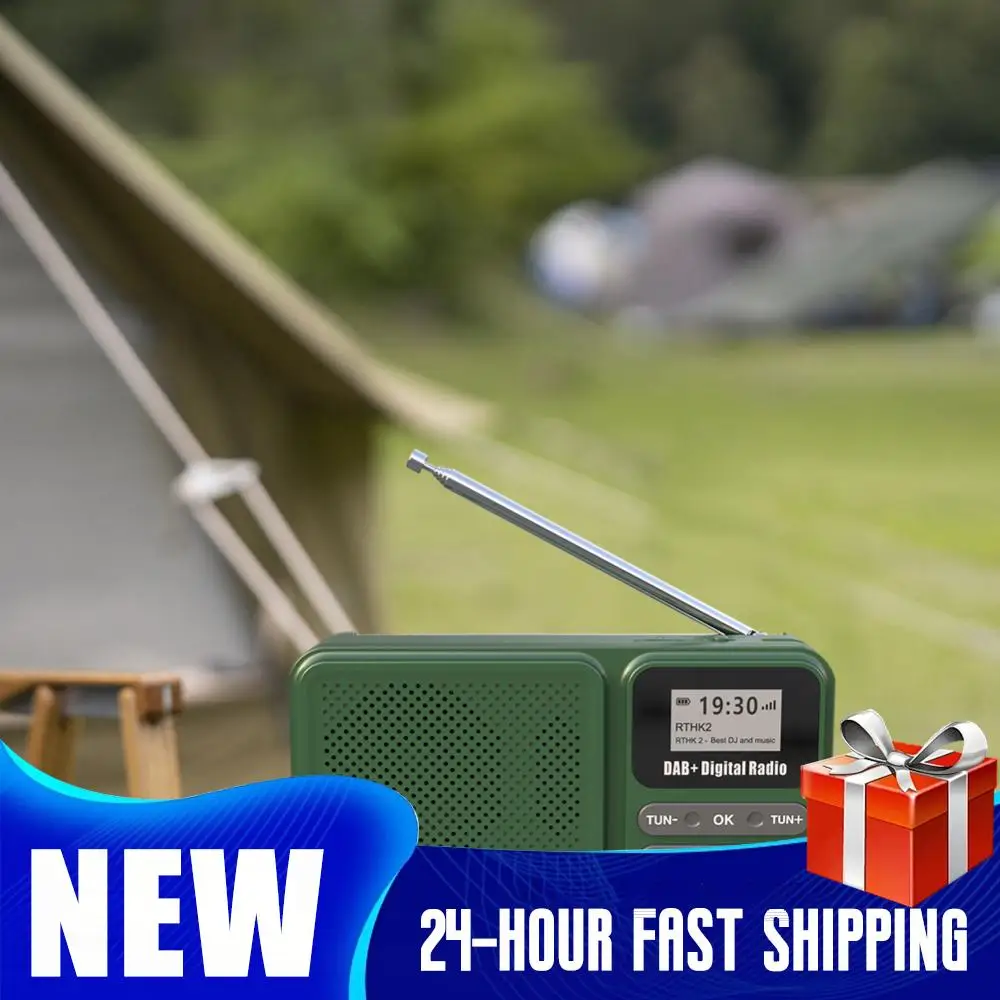 

Bluetooth DAB FM-радио, вещательный плеер, перезаряжаемый легкий радиоприемник для домашнего офиса, портативное цифровое радио для кемпинга на открытом воздухе