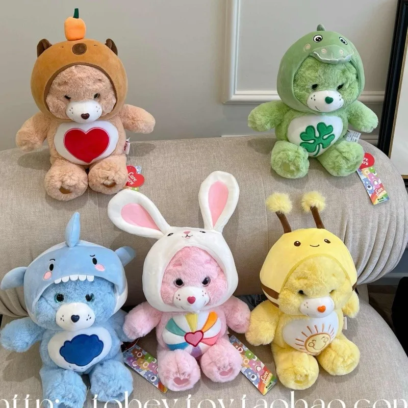 

40 см CareBears трансформируемые в акулу динозавр пчела плюшевая кукла милый мультфильм оранжевая выдра медведь подушка украшение для спальни игрушка в подарок