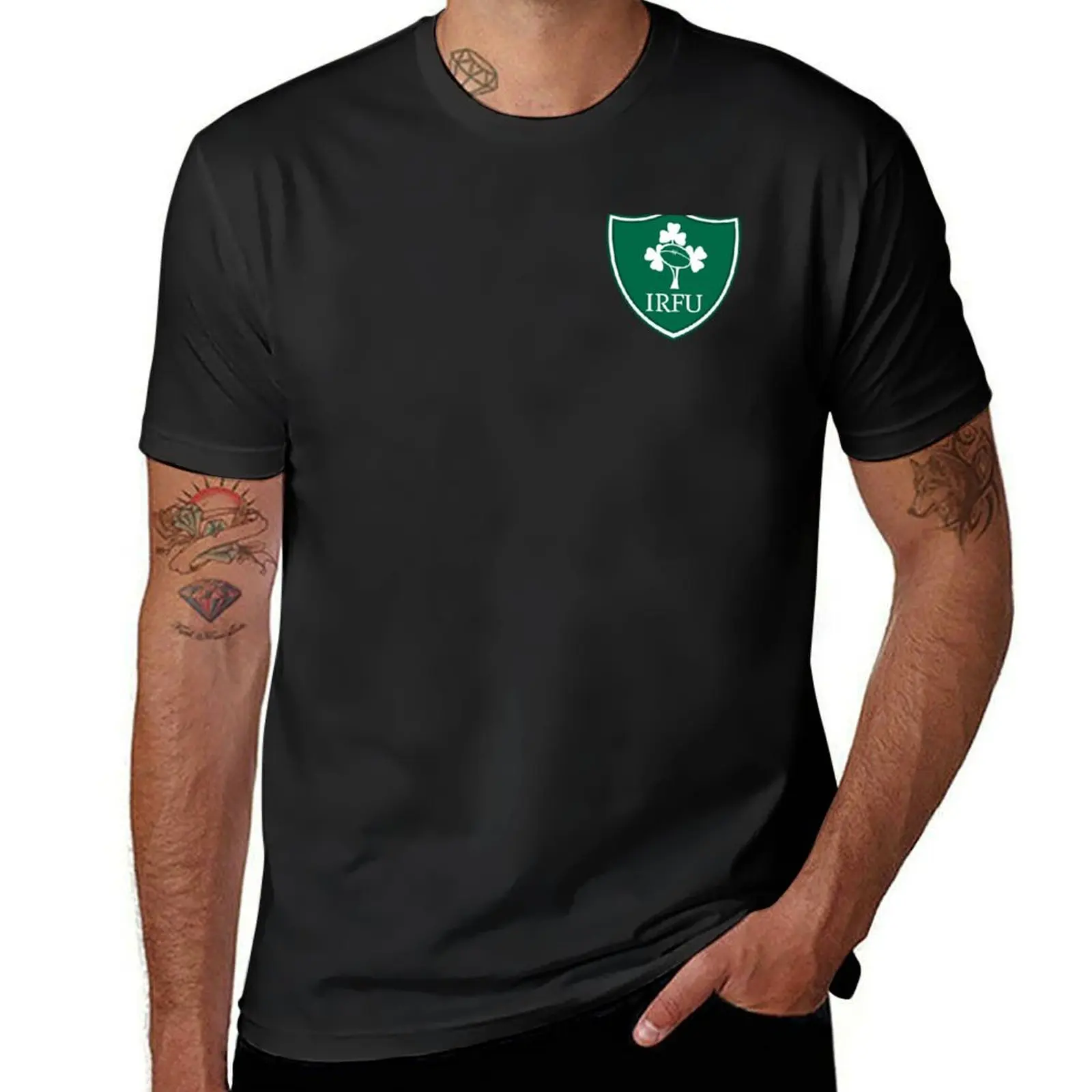 IRELAND FOOTBALL UNION-IRISH RUGBY T-Shirt tops summer top Short sleeve tee cute tops black t-shirts for men